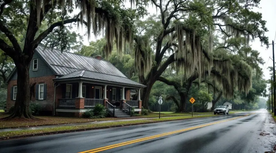 A professional restoration team assessing a residential property near the moss-draped oaks of Moncks Corner, South Carolina.