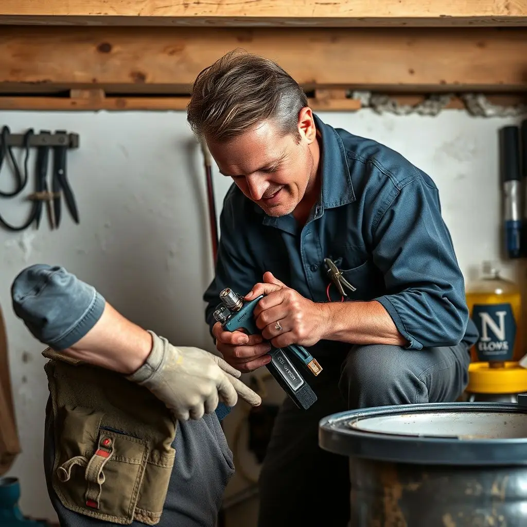 A professional restoration team member shaking hands with a satisfied Ladson homeowner in front of a well-maintained brick house.