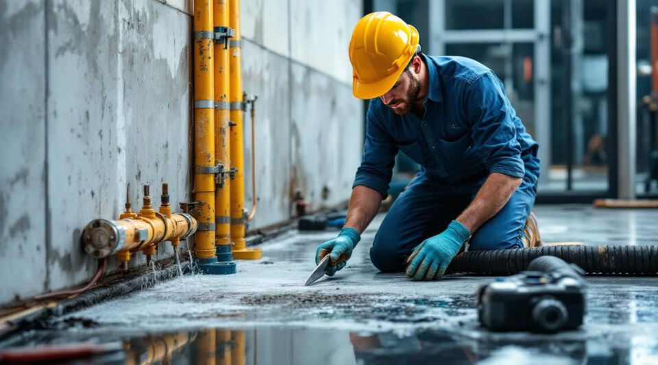 Professional restoration technicians using industrial air movers and dehumidifiers in a North Charleston hotel to perform expert Hotel Water Damage Restoration and emergency structural drying.